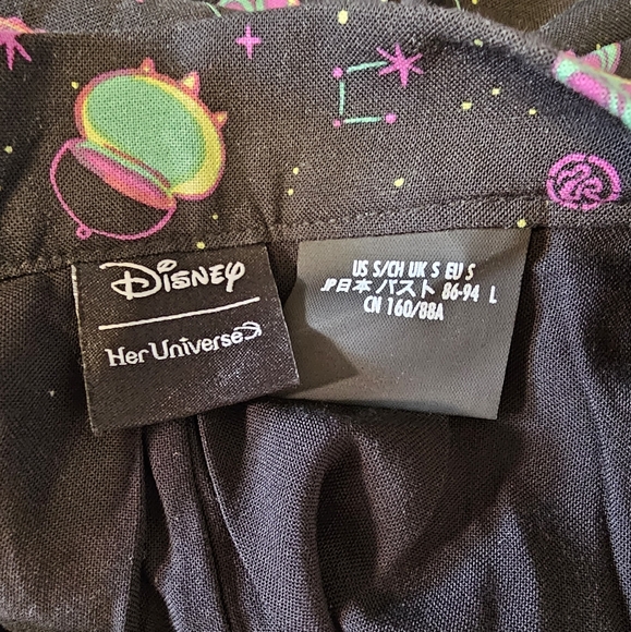 Disney Parks Her Universe Hocus Pocus Pleated Lace Aline Skirt Size Small-Black - Picture 7 of 10